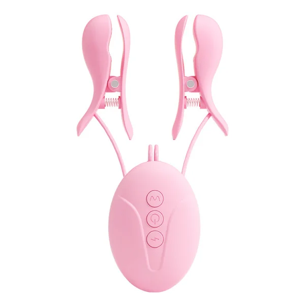 BDSM Electric Shock Nipple Clamp Breast Massager