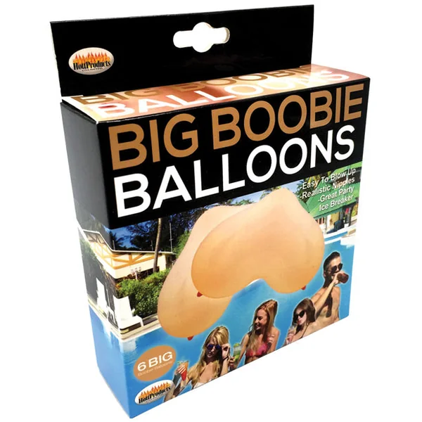 Big Boobie Balloons - Flesh Box Of 6