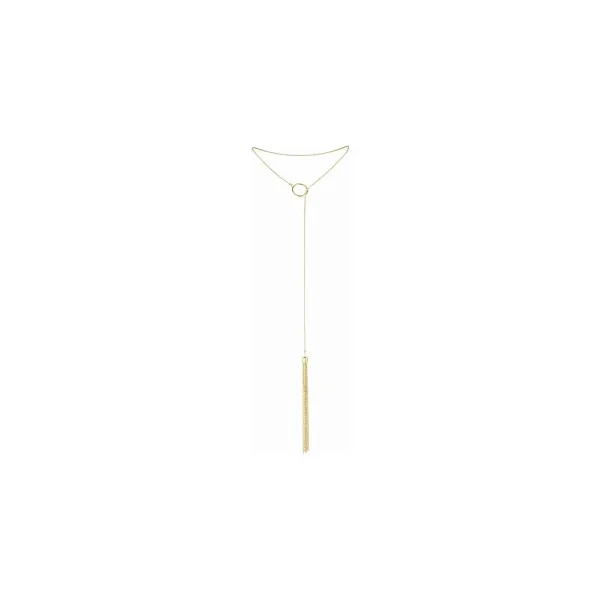 Bijoux Indiscrets Magnifique Tickler and Mini Flogger Pendant, Gold
