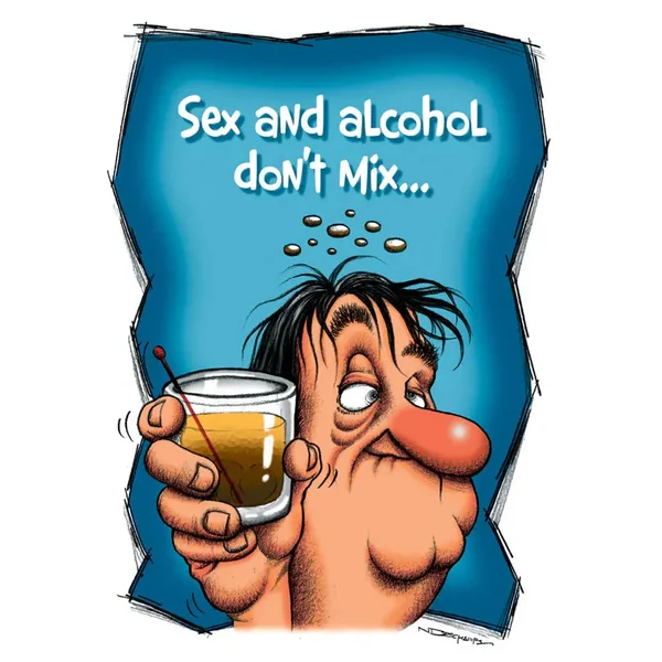 Birthday Card "Sex & Alcohol Dont Mix"