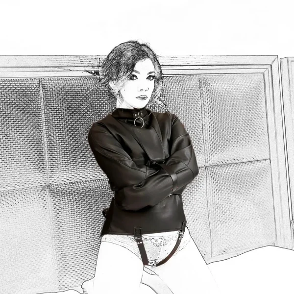 Black emperor SM fun leather forced binding clothing