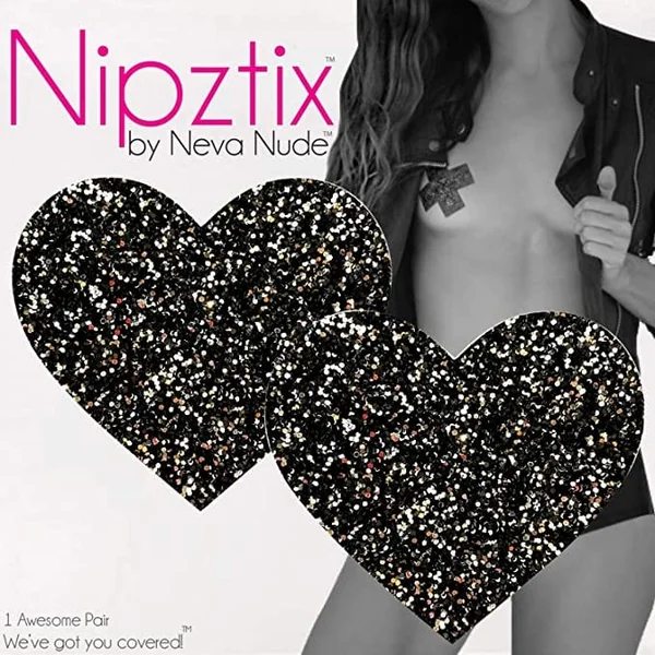 Black Gunmetal Ballerina Bling Heart