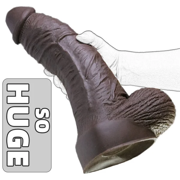 Black Lifelike Silicone Giant Fist Dildo – Insertion Anal and Vaginal Suction Cup Plug for Women