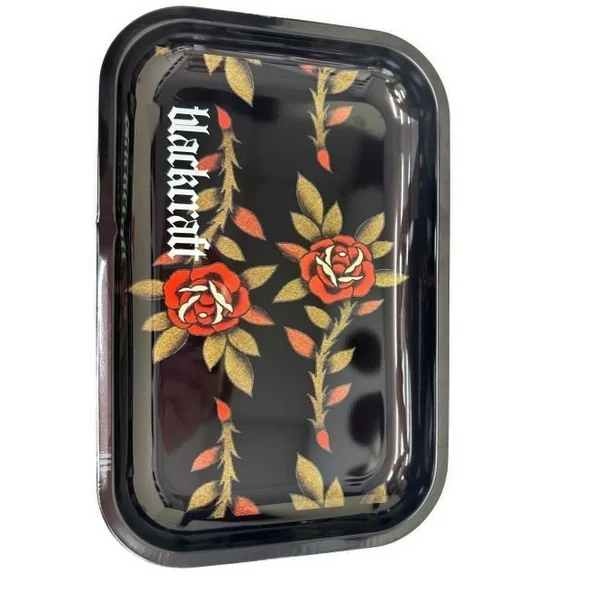 Blackcraft Roses Rolling Tray