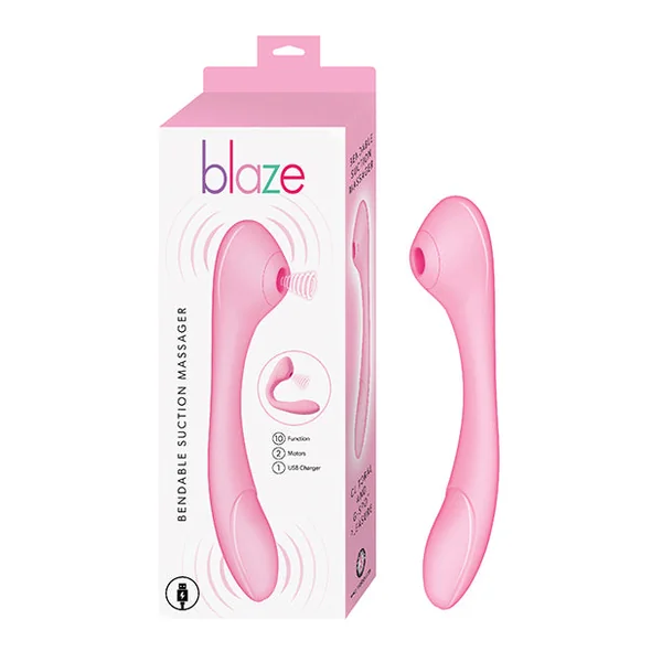 Blaze Bendable Suction Massager - Pink