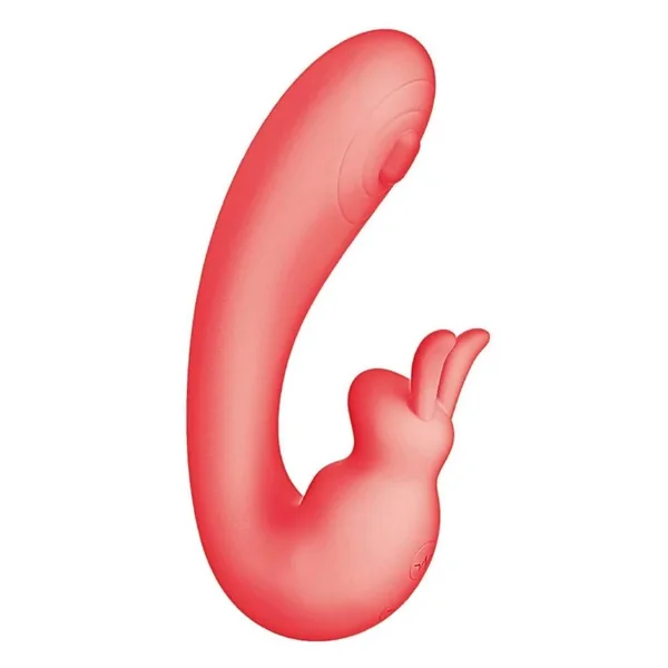 Blaze Bunny Thumper Rechargeable Silicone Vibrator – Coral