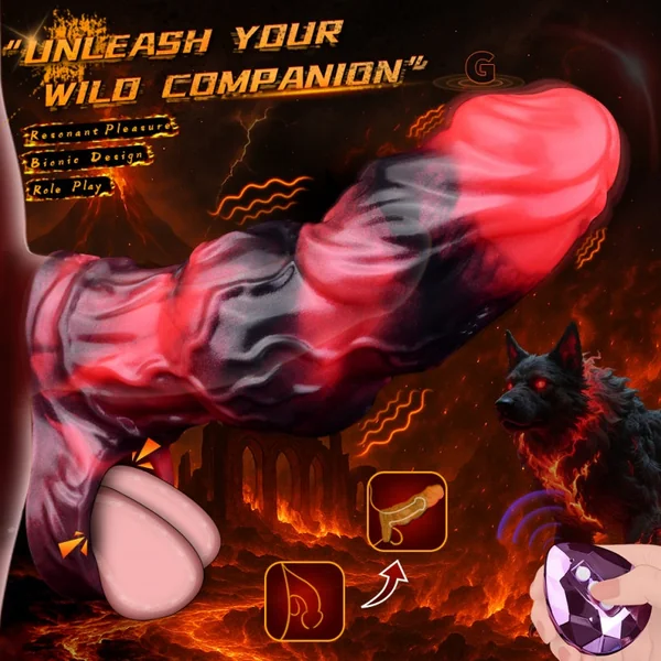 Blood-Red Fantasy Vibrating Cock Sleeve – Deep Penetration Pleasure Extender