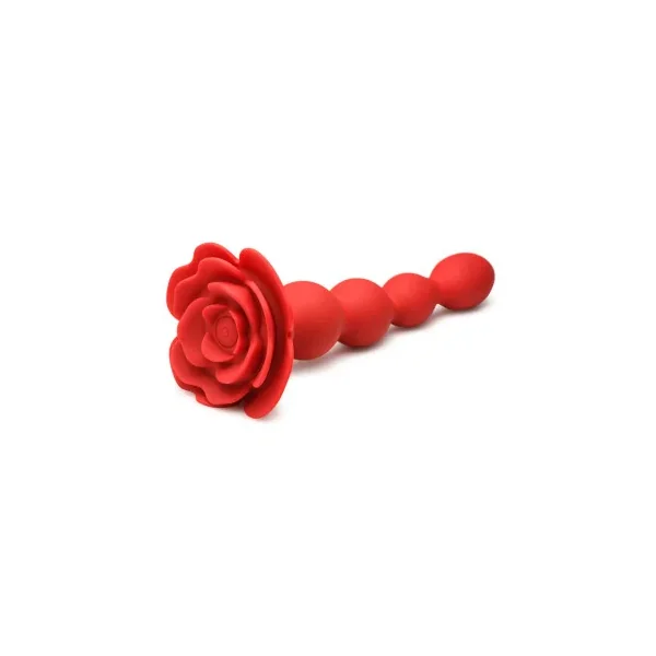Bloomgasm Rose Twirl 10X Vibrating & Rotating Silicone Anal Beads