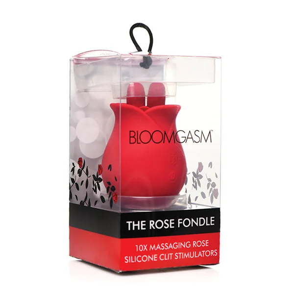 Bloomgasm The Rose Fondle 10X Massaging Clit Stimulator - Red