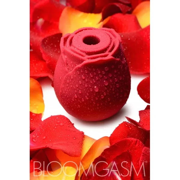 Bloomgasm Wild Rose Silicone Rechargeable Air-Pulsation Clit Stimulator – Red