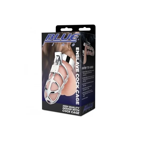 Blue Line Enslave Cock Cage