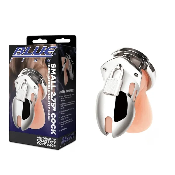 Blueline BDSM Stainless Steel Cock Cage Humiliation 2.75-inch Male Chastity Device