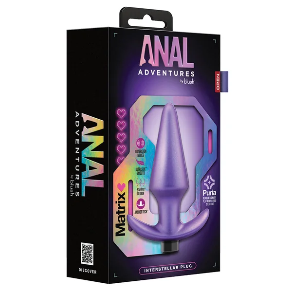 Blush Anal Adventures Matrix Interstellar Plug: Tapered Tip For Easy Insertion And Training in Astro Violet With Stayput Technology & AnchorTech Base
