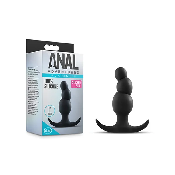 Blush Anal Adventures Stacked Plug - Black