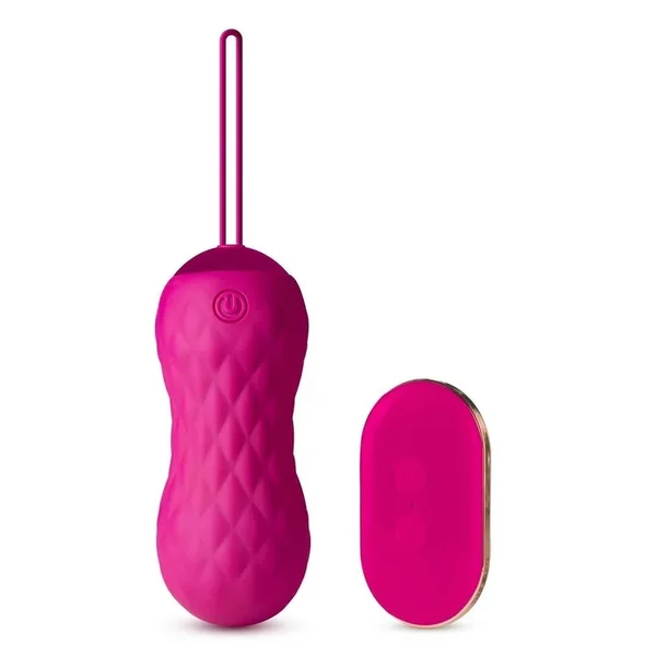 Blush Carina Rechargeable Silicone Vibrating Egg with Remote Control – Velvet Fuchsia