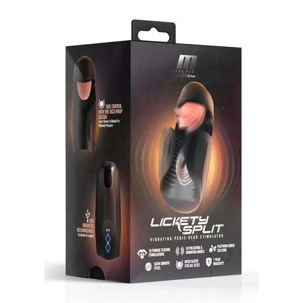 Blush M For Men – Lickety Split – Vibrating Penis Head Stimulator – Black
