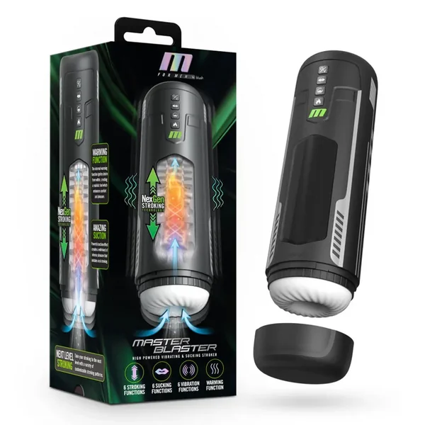 Blush M for Men Master Blaster High Powered Vibrating & Sucking Stroker