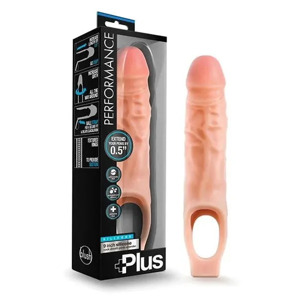 Blush Performance Plus Silicone Cock Sheath Penis Extender - Flesh