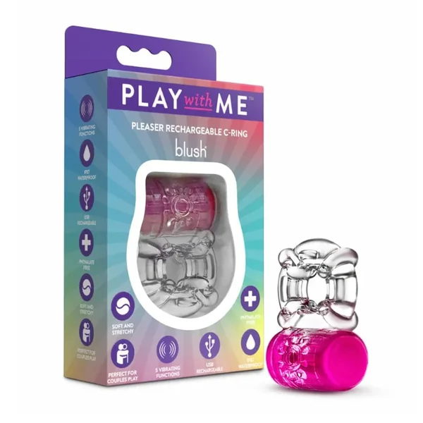 Blush Play With Me Pleaser Rechargeable C-Ring