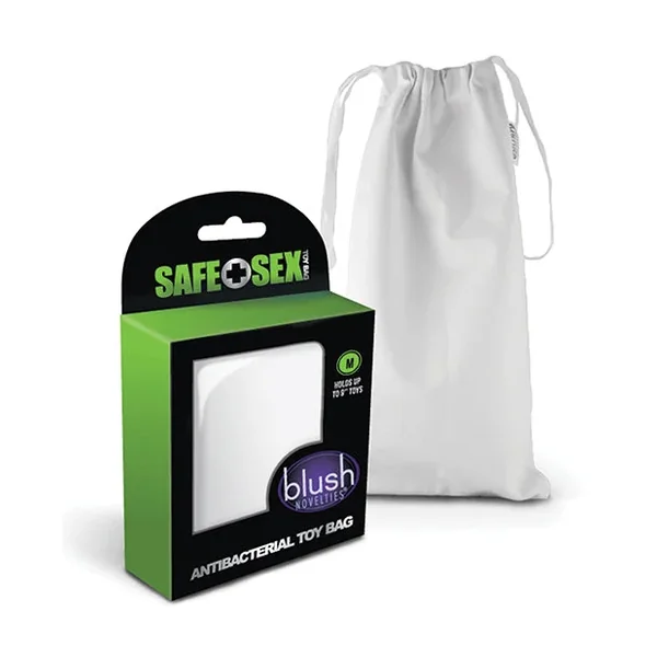Blush Safe Sex Antibacterial Toy Bag Medium – White
