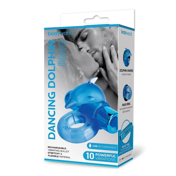 Bodywand Rechargeable Dancing Dolphin Ring - Blue
