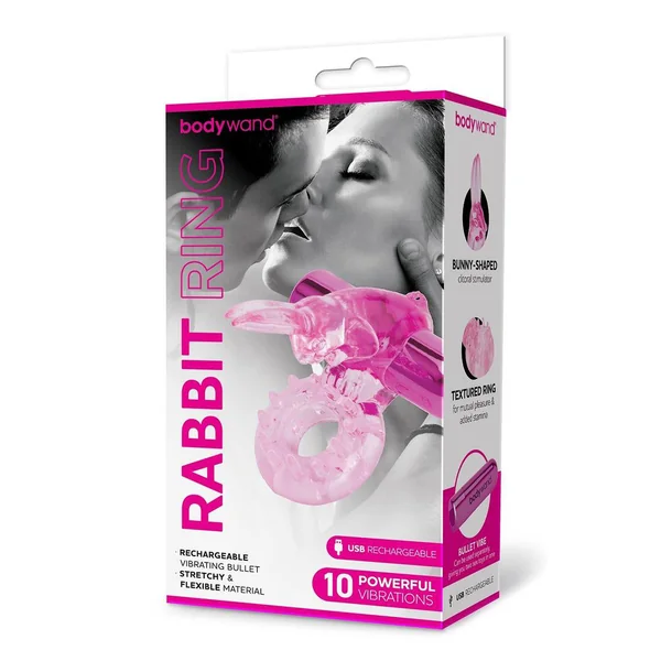 Bodywand Rechargeable Rabbit Ring - Pink