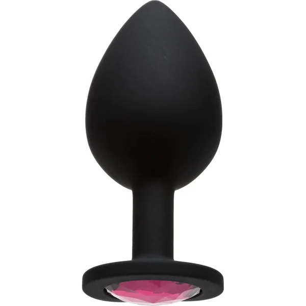 Booty Bling Jeweled Silicone Anal Plug – Large – Pink