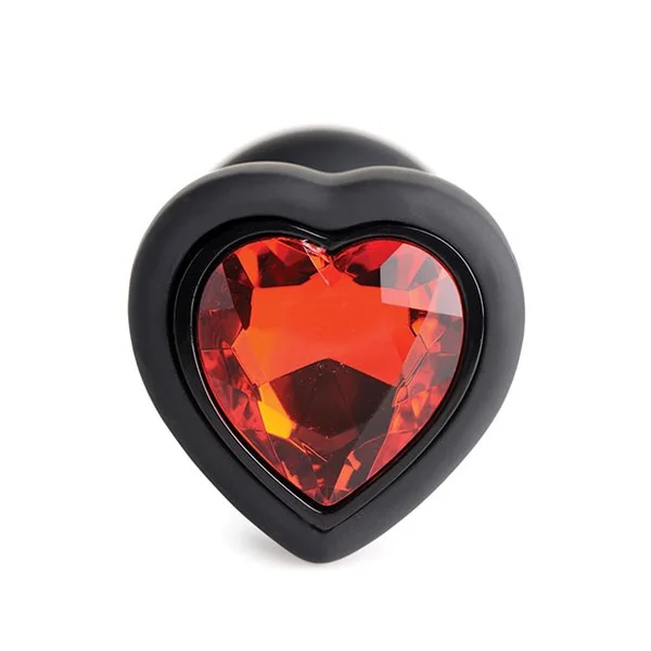 Booty Sparks 28X Silicone Vibrating Red Heart Anal Plug With Remote