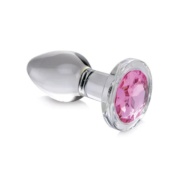 Booty Sparks Pink Gem Glass Butt Plug