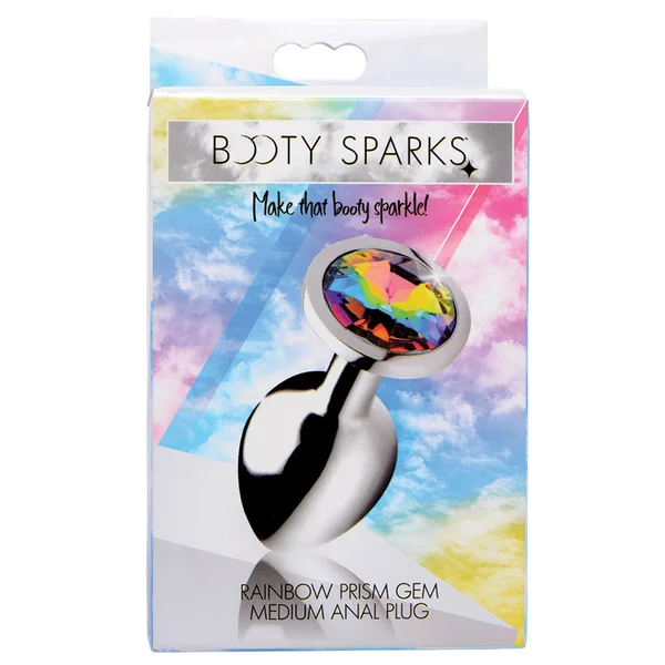 Booty Sparks Rainbow Prism Gem Anal Plug - Medium