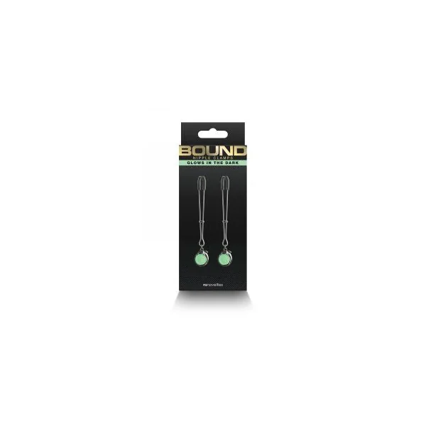 Bound G1 Nipple Clamps Circle Glows In The Dark by NS Novelties