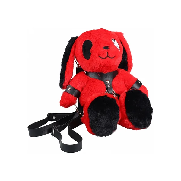 BUNNY BACKPACK CIRCLE EYE LARGE RED