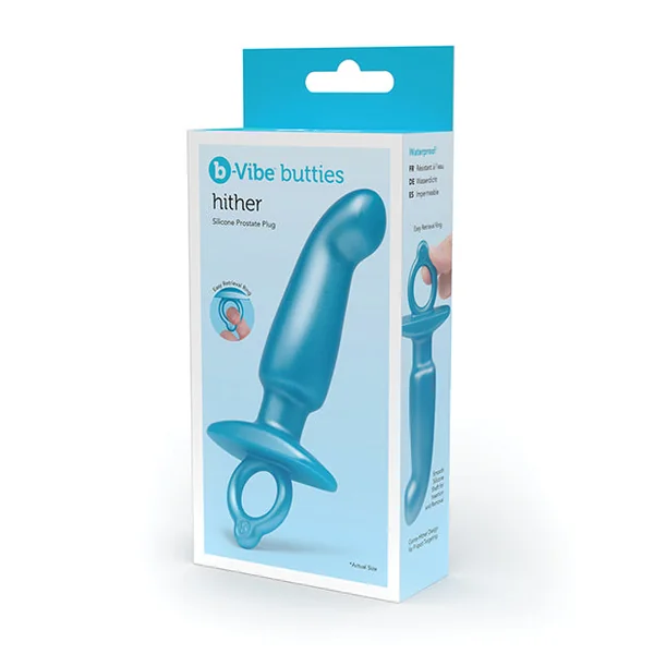 B-Vibe Butties Hither Tapered Prostate Plug - Blue