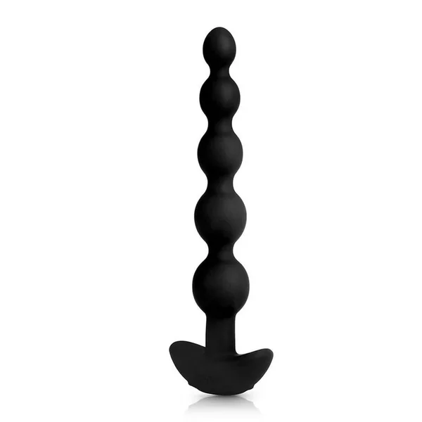 B-Vibe Cinco Rechargeable Silicone Anal Beads with Remote Control – Black