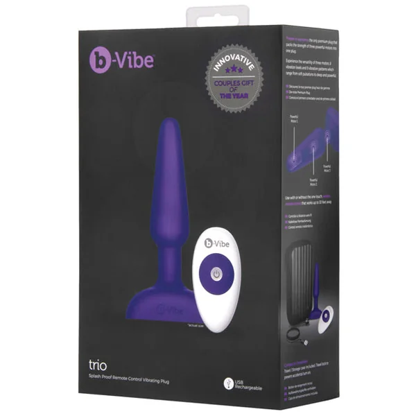 B-vibe Remote Trio Plug W/3 Motors