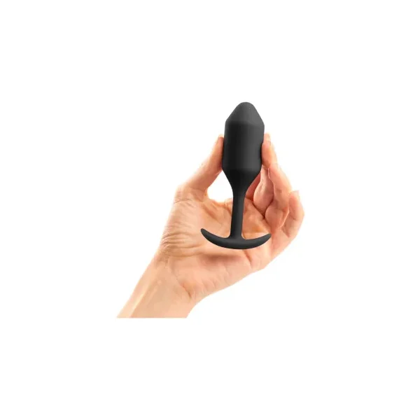 b-Vibe Snug Plug 2 Weighted Silicone Anal Plug, Black