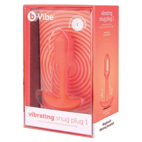 B-Vibe Vibrating Snug Plug-Orange S