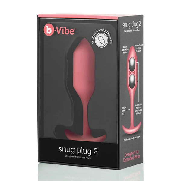 B-vibe Weighted Snug Plug 2 - 114 G Coral