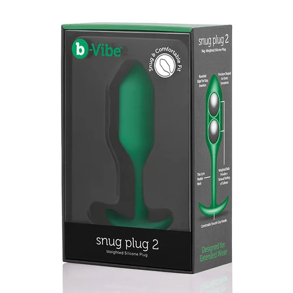 B-vibe Weighted Snug Plug 2 - 114 G Green