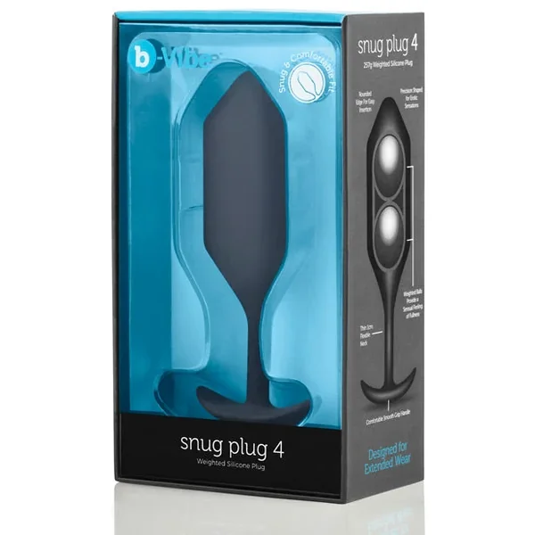 B-vibe Weighted Snug Plug 4 – .257 G Black