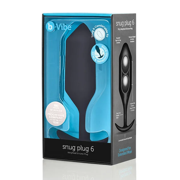 B-vibe Weighted Snug Plug 6 - 515 G Black