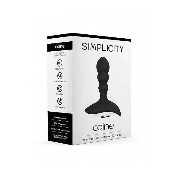Caine Anal Vibrator - Black