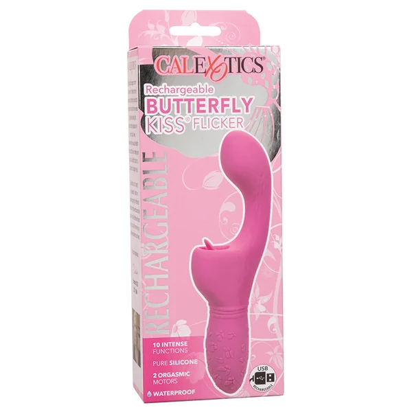 CalExotics Rechargeable Butterfly Kiss Flicker - Pink