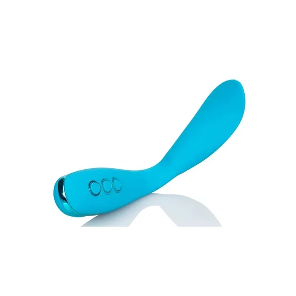 California Dreaming Palm Springs Pleaser Rechargeable Silicone Contoured Vibrator – Blue