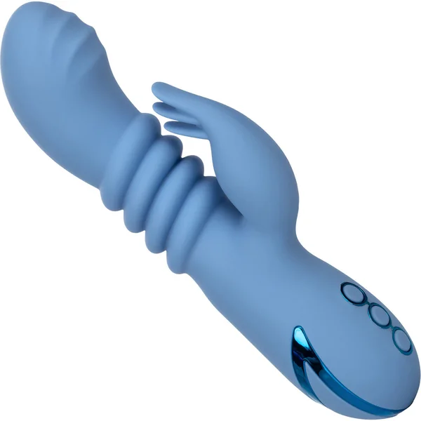 California Dreaming Santa Cruz Coaster Thrusting Rabbit Style Silicone Vibrator by CalExotics