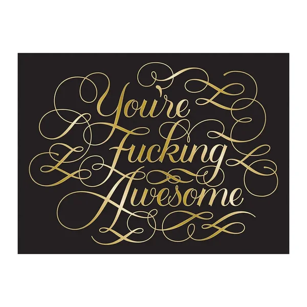 Calligraphuck You're F*cking Awesome Notecards 12-Pack