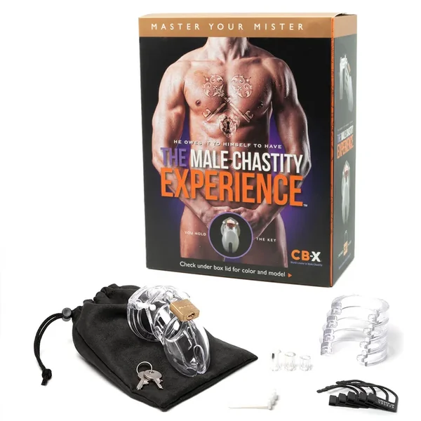 CB-6000S Chastity Cock Cage Kit – Clear-(6000sclr)