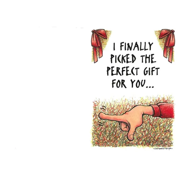Christmas Card "I Finally Picked The Perfect Give"