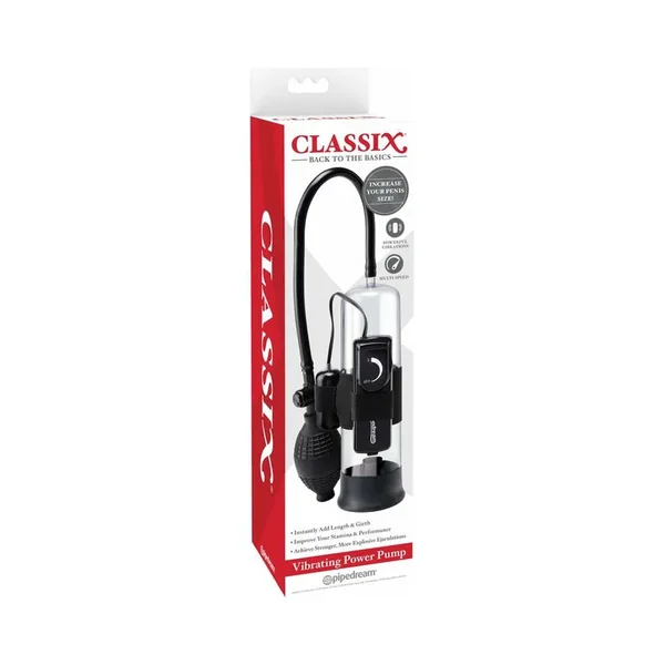 Classix Vibrating Power Pump Clear/Black