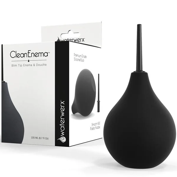 Clean Enema by Waterwerx Thin Tip Silicone Anal Douche 7.6 fl oz